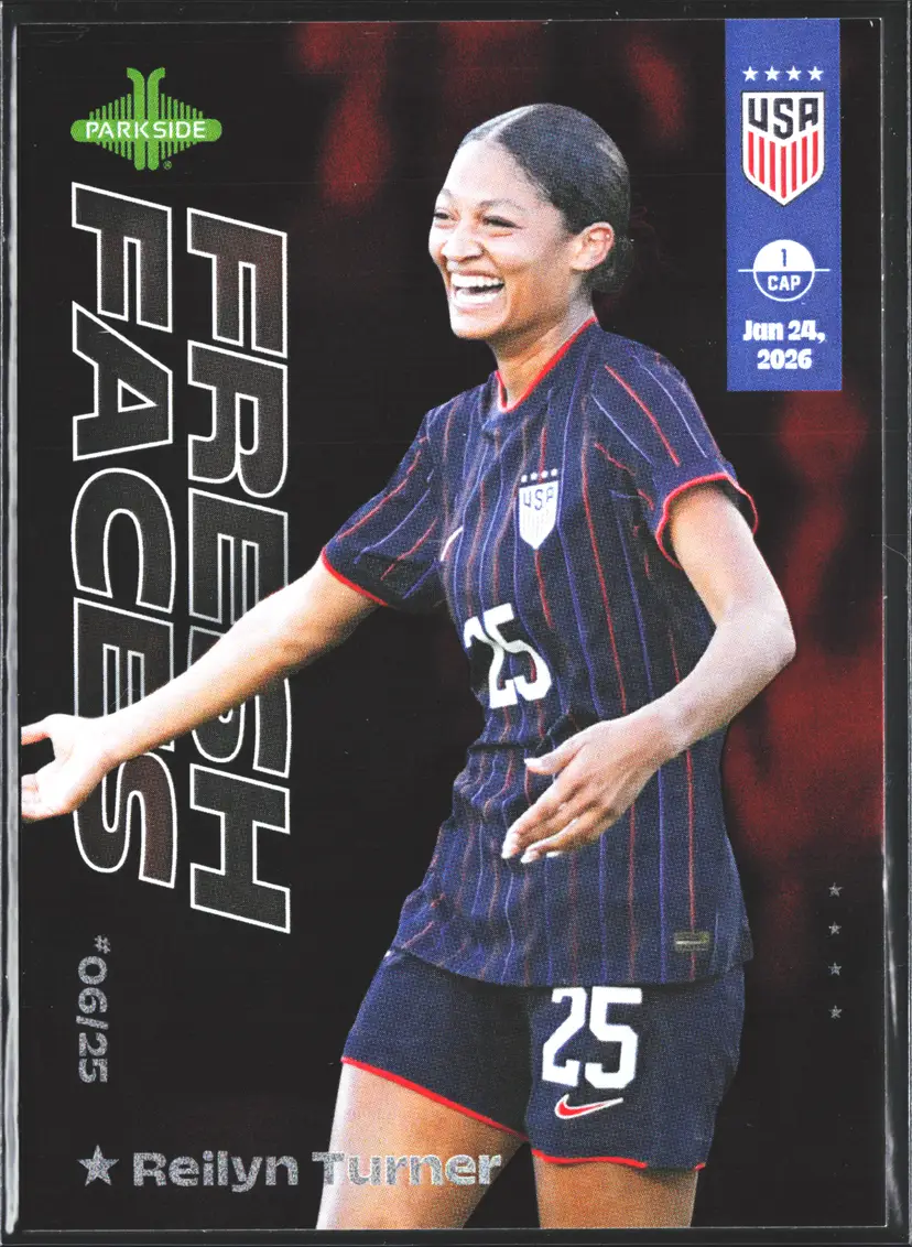 Reilyn Turner 1st USWNT Soccer Card Red Parallel /25 Made! 2026 Parkside