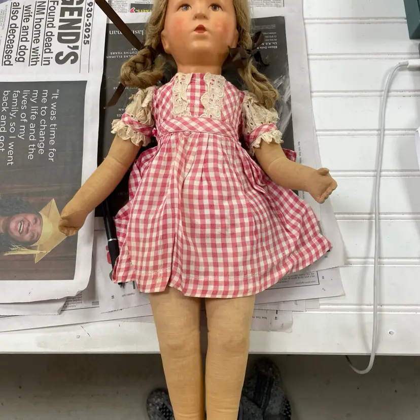 Antique Kathe Kruse Doll Marked Germany 18 Inches Hand-Painted