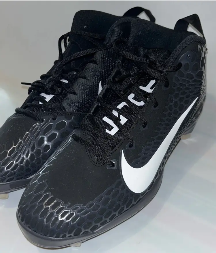 ( New W/O Box) Nike Force Zoom Trout 5 Baseball Black Metal Cleats [Men’s Size 12.5] AH3372-010