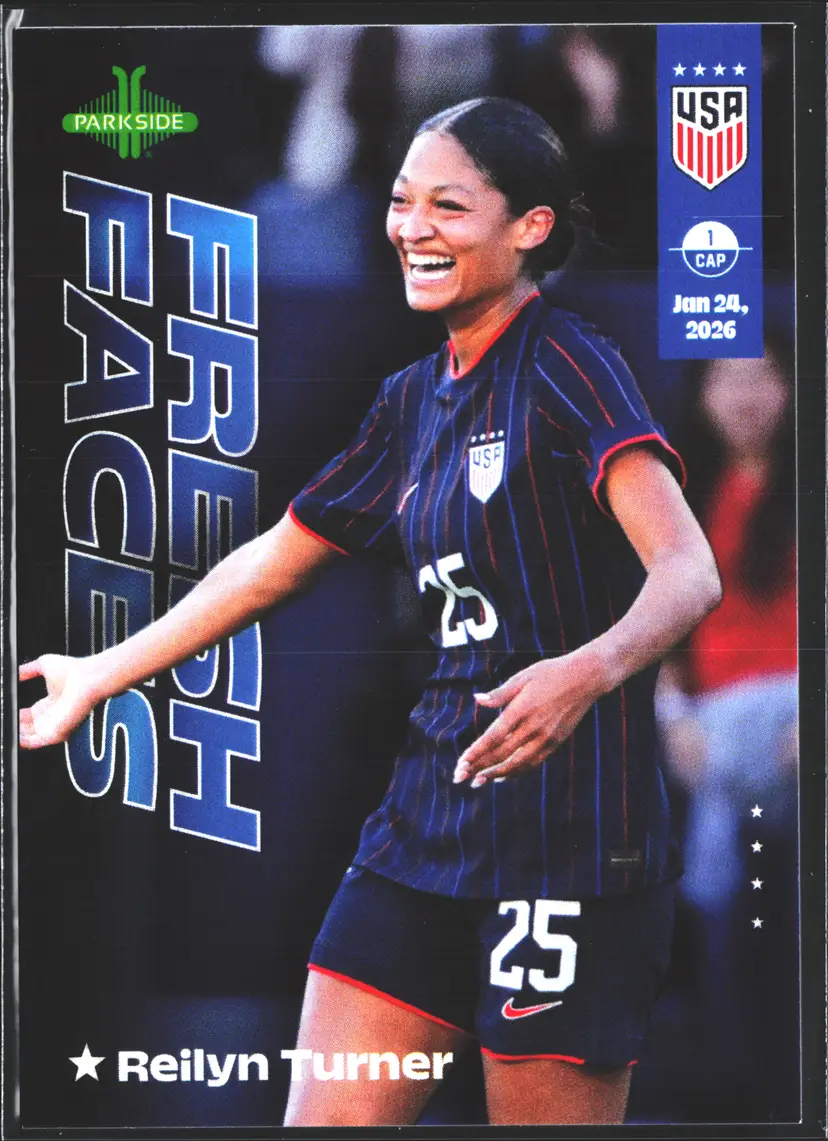 Reilyn Turner 1st USWNT Soccer Card 2026 Parkside Fresh Faces Team USA Rookie RC