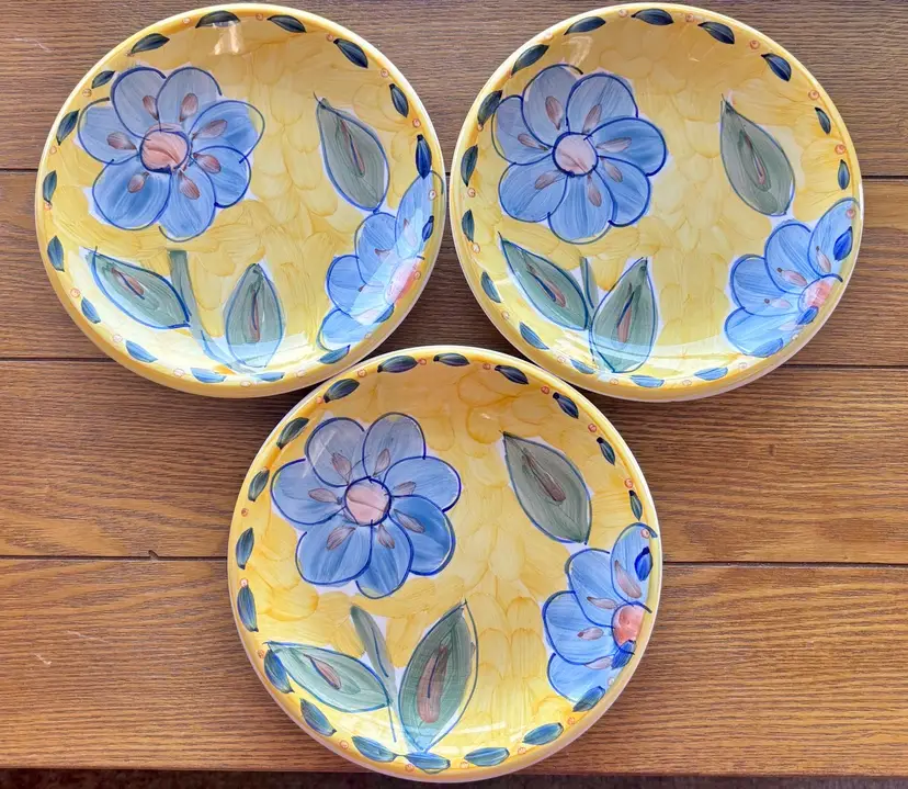 Set Of 3 “Sunshine/Sunrise” Salad/Desert Plates By Gibson Designs