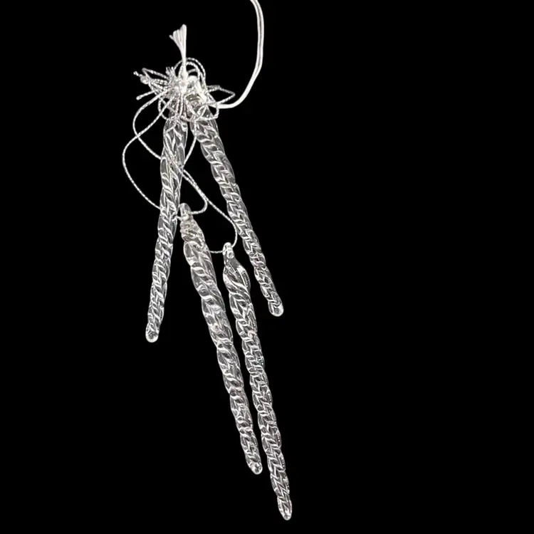 Blown Glass Icicle 
Christmas Ornaments