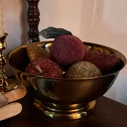 Vintage Brass Pedestal Bowl