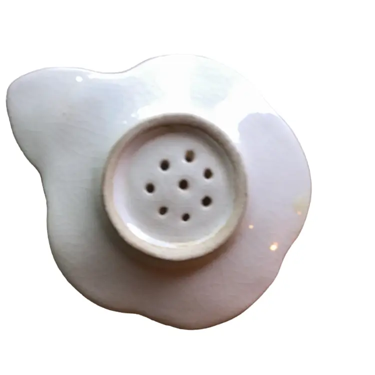 Vintage Ceramic Tea Bag Holder Lotus? Flower