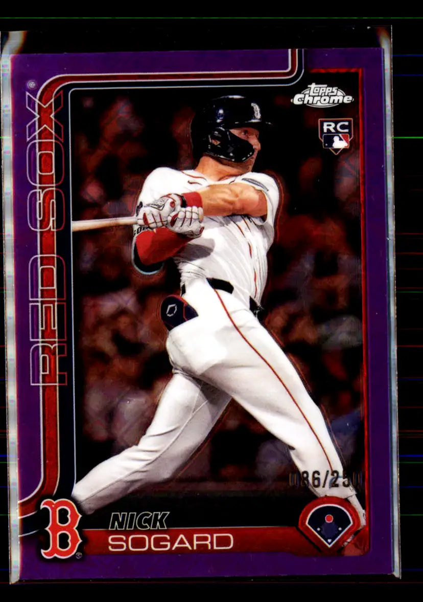 Nick Sogard #/250 2025 Topps Chrome Logofractor Purple Refractor #123 - (113) - Boston Red Sox