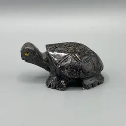 Miniature Black Stone Turtle Figurine