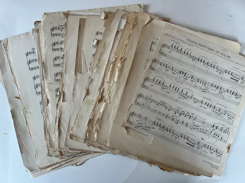 60 Antique Sheet Music Pages- Large 11x14" Classical Victorian Vintage Ephemera Paper Crafts #2