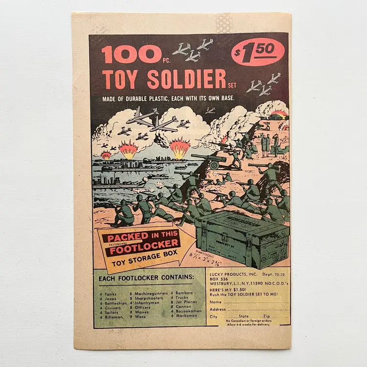 Toy Soldiers Vintage Advertisement Lucky Products Army Men