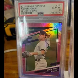 Aaron Judge 2021 PANINI DONRUSS
SP - HOLO PINK PSA 10 New York Yankees