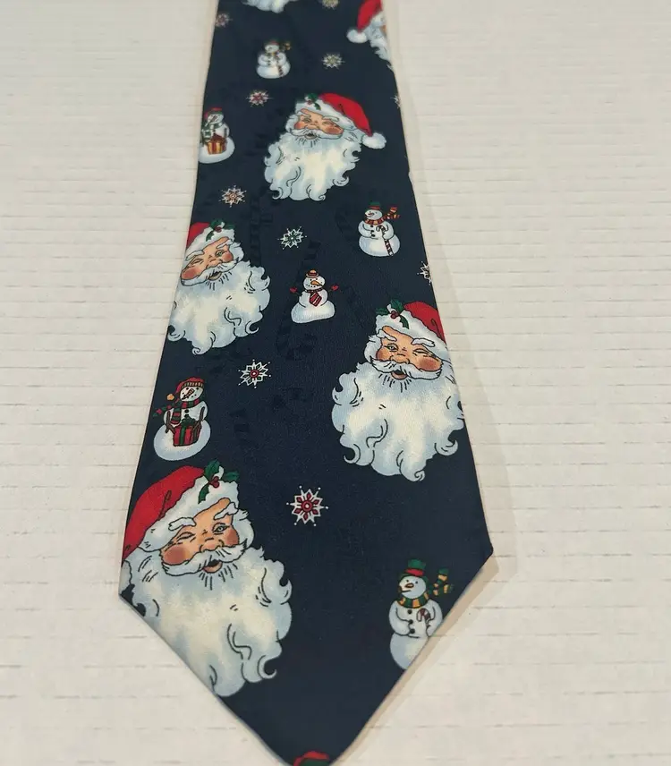 Christmas Santa Snowman Neck Tie