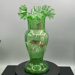 Green Glass Vase