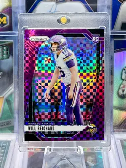 Will Reichard 2024 Prizm Rookie RC Numbered /49 COLOR MATCH Purple Power Minnesota Vikings