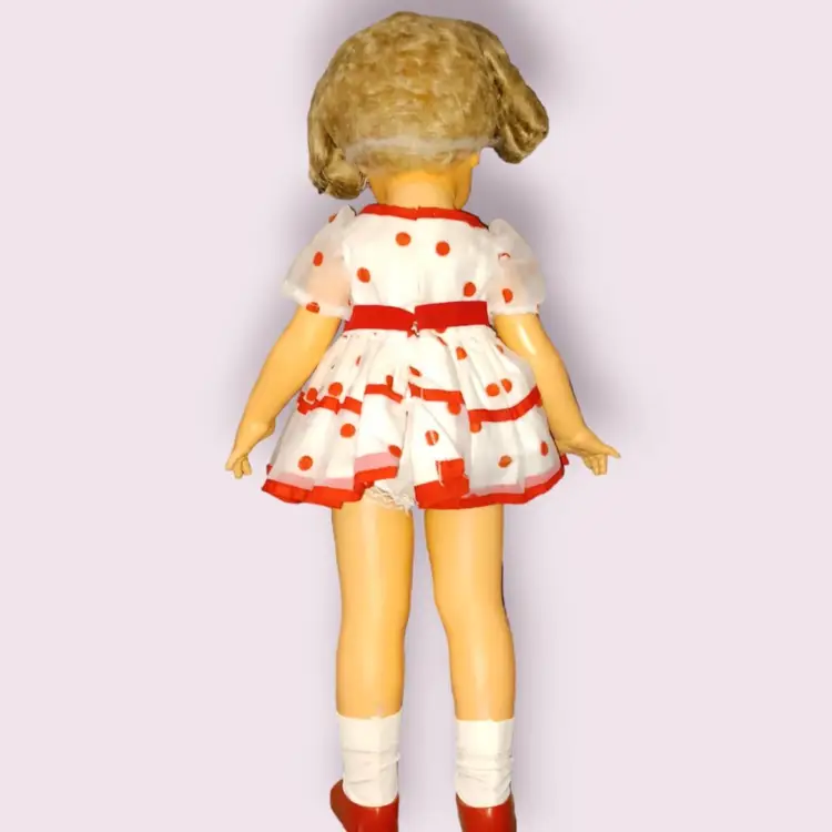 Ideal Vintage 1972 Shirley Temple Doll "Stand Up and Cheer"  Polka Dot Dress