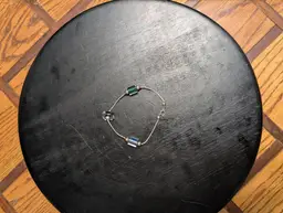 Vintage Italian Sterling 925 Murano Glass Beads and Liquid Silver bracelet 7.5"