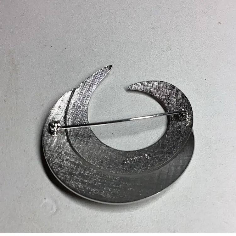 Silvertone Brooch 2” - Signed Sarah Conventy