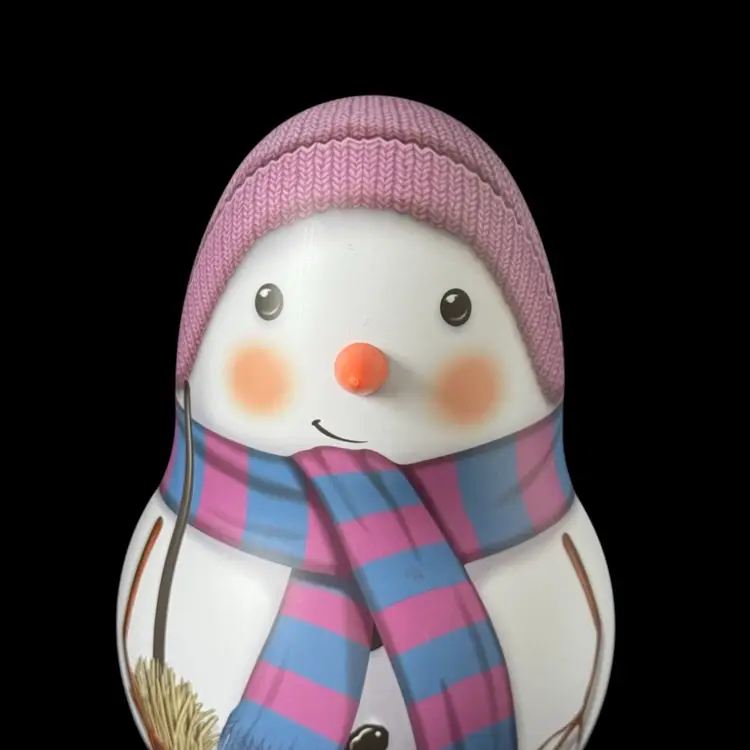 Snowman Metal HolidayTin 3D Empty•Great For Gifts Or Candy•Free Standing•READ
9” T x 5” W