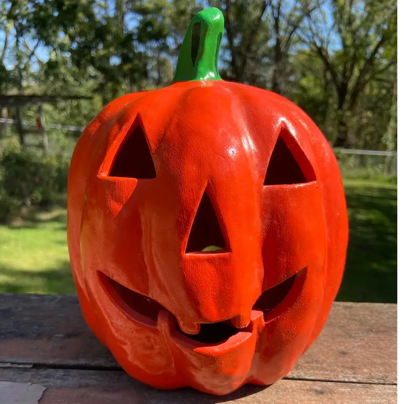 Ceramic Jack-o-Lantern. 8.5”h x 6.5”w. Department 56 Tag Is Attached But Authenticity Isn’t Verified.