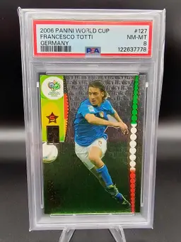 Francesco Totti 2006 Panini FIFA World Cup #127 PSA 8