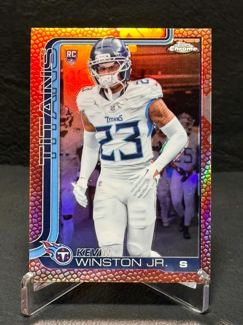 Kevin Winston Jr. 2025 Topps Chrome #375 Pigskin Football Leather Tennessee Titans
