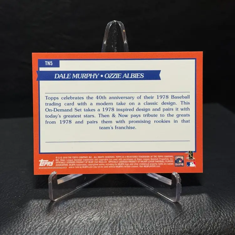 Dale Murphy - Ozzie Albies 2018 Topps On Demand '78 Then & Now #TN5 Atlanta Braves
