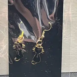 Earrings This Pictured Made by Me Black Cats