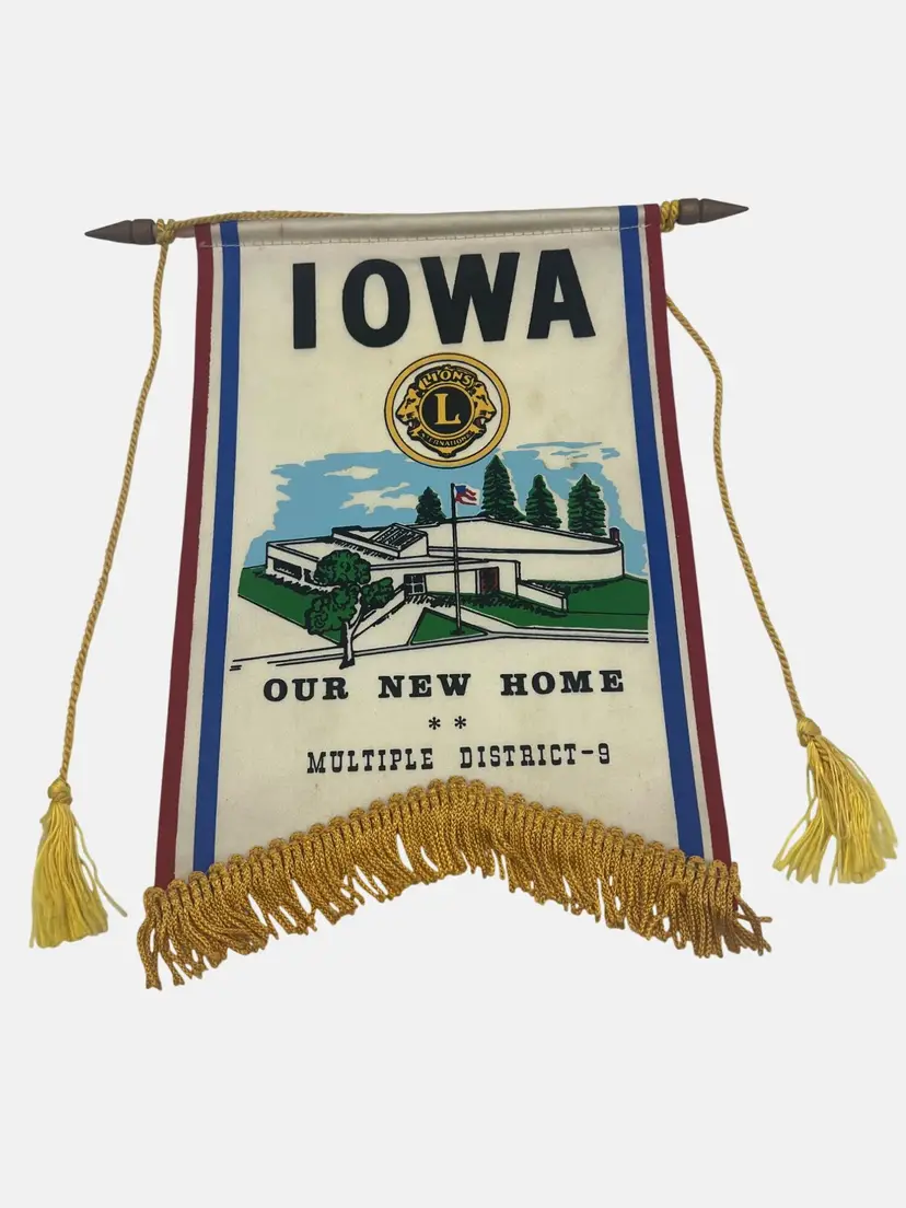 Vintage Lions Club International Banner Iowa Multiple District 9 Our New Home