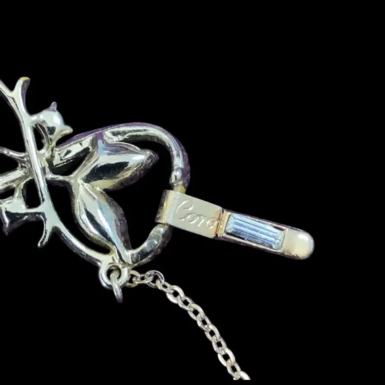 Coro Bracelet Gold tone With Rhinestones 6 3/4”