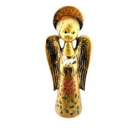 Vintage Howard Holt Christmas/Holiday Angel Gold Tone 10.5” Tall x 4.5” Wide
