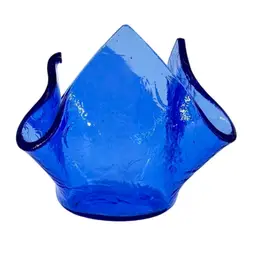 Small Cobalt Blue Handkerchief Vase