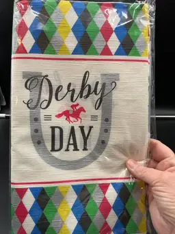 Derby Day paper tablecloth.