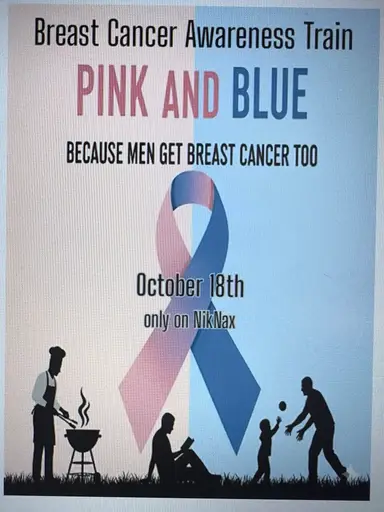 Pink and Blue Breast Cancer Awareness Train  12.30pm 