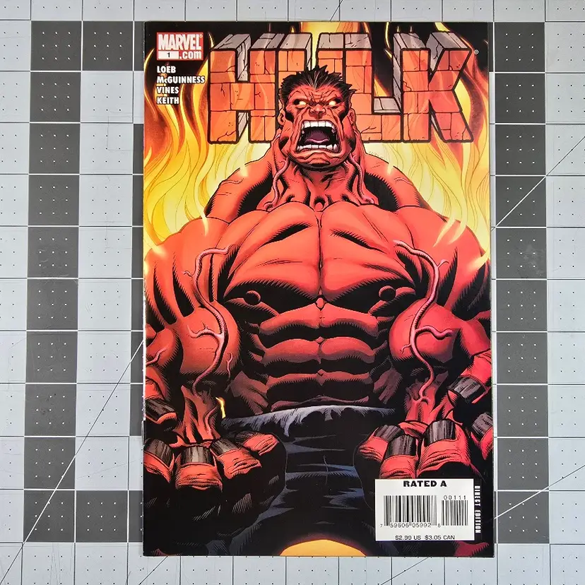 Hulk 1 2008 First Cover Red Hulk Thunderbolt Ross Loeb McGuinness Key Issue