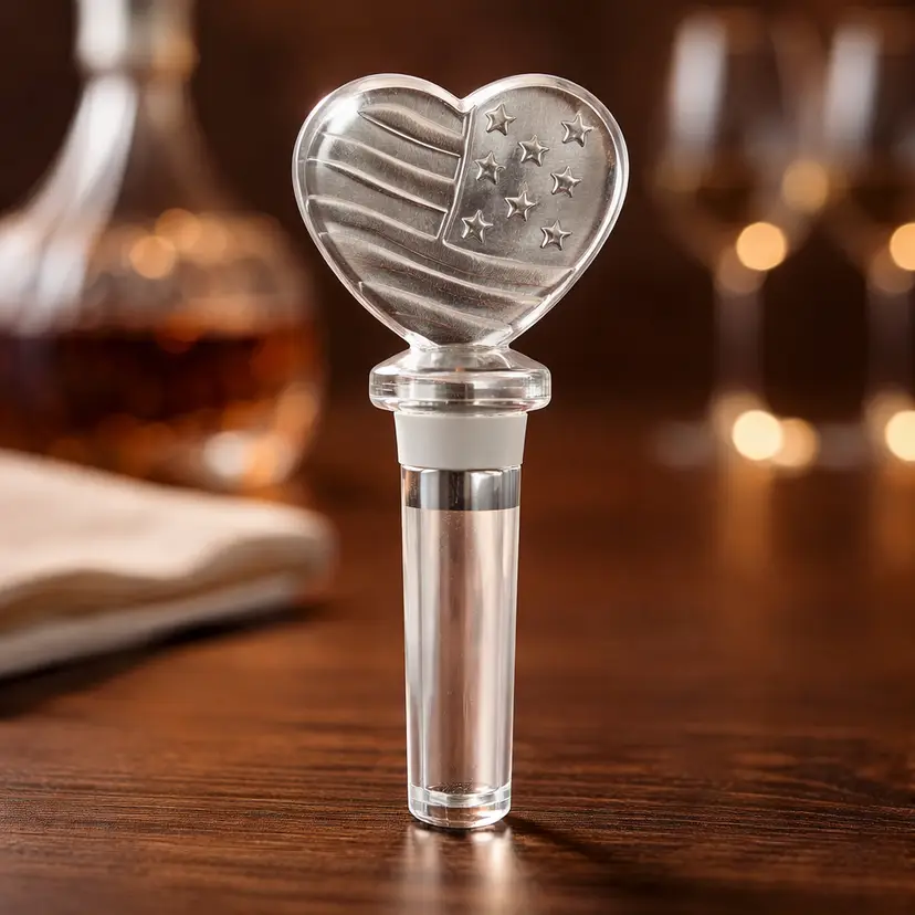 Mikasa "Heart of America"  Bottle Stopper Adorned with Stars & Stripes, 5"