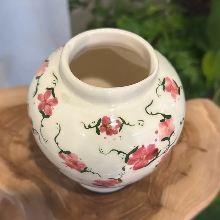 4.5” Floral Hand Painted Vase