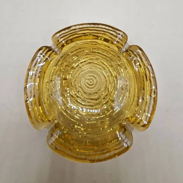 Small 4" Round Anchor Hocking Amber Soreno Ashtray