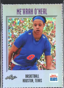 Me'Arah O'Neal Short Print Leaf Sports Illustrated for Kids Metal Basketball Card Only 106 Made