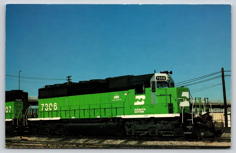 Postcard Burlington Northern 7306 Train Locomotive Denver Colorado Railroad - Frank Ferguson - 14651