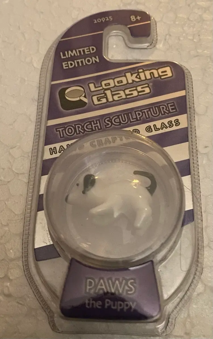 33% Off Sale- Limited Edition Looking Glass Torch Sculpture Paws The Puppy Front And Back Photos (was $12)