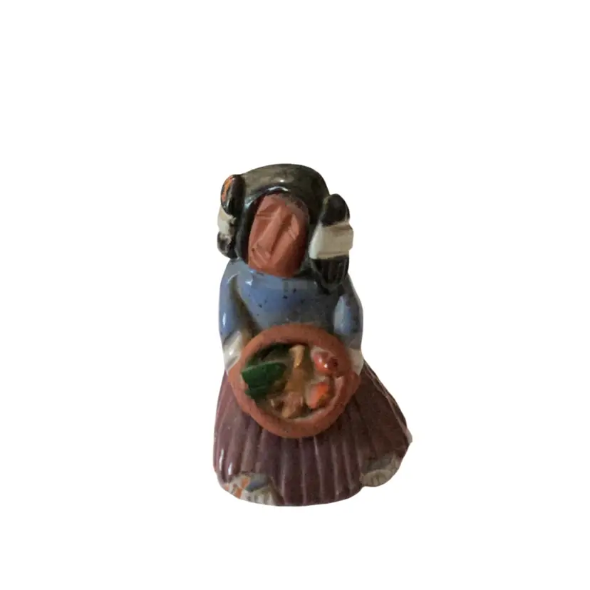 Signed Keena Mohawk Native American Indigenous Clay Pottery Art Piece - Food Basket