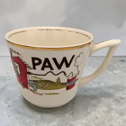 Vtg Paw Hillbilly Cartoon Moonshine Still Ceramic Tea Coffee Mug Cup Whimsical