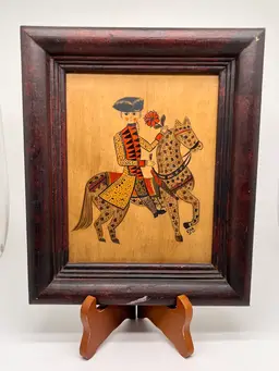 Vintage Framed Art- Pennsylvania German Fraktur- Signed 1977