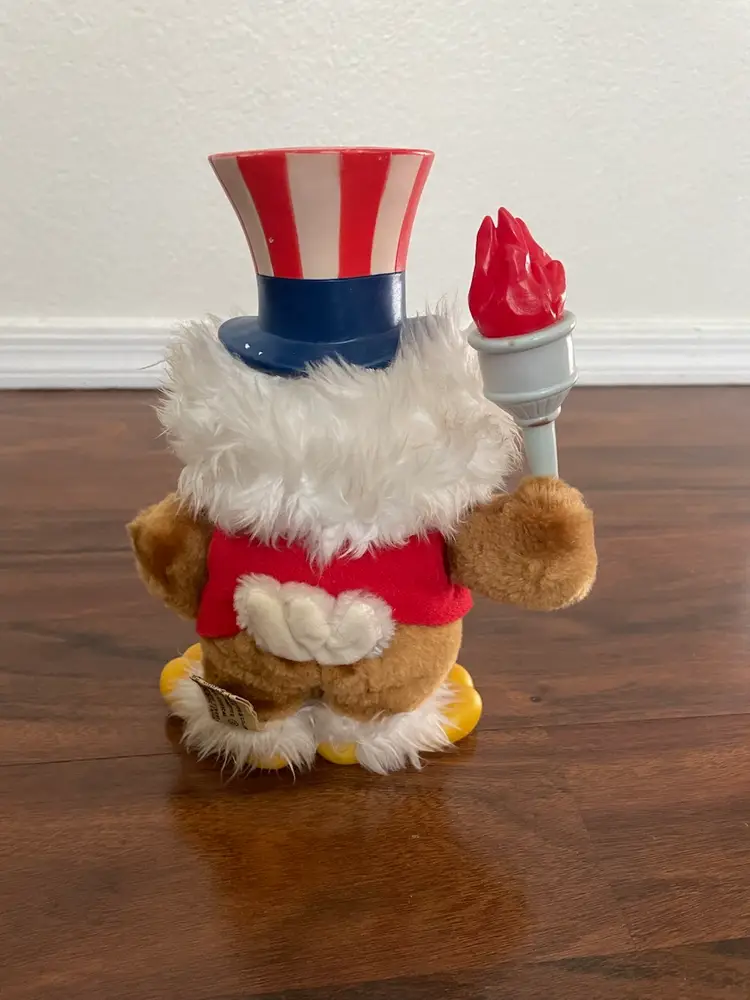 Vintage 1980 USA Sam The Olympic Eagle Plush Toy Doll 9"Applause