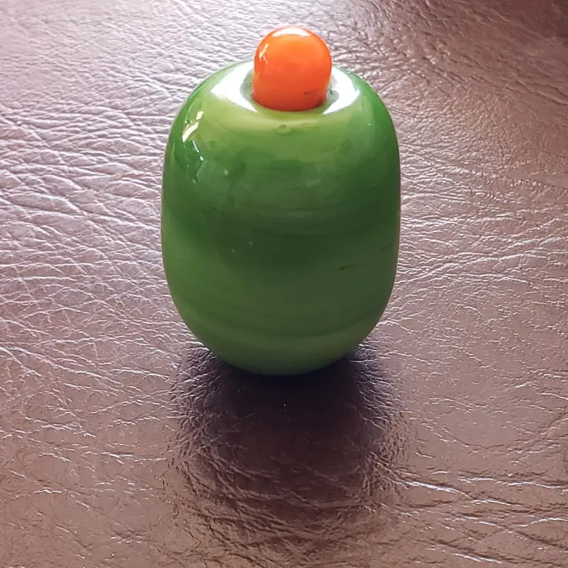 Art Glass Stuffed Olive Hand Blown Decorative 1½" Long Approximately Unbranded