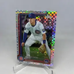 2025 Topps Chrome Update #USC135 Matt Shaw X-Fractor Rookie Card Chicago Cubs