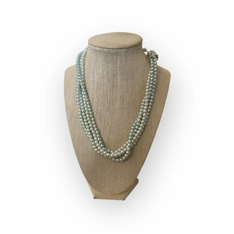 Vintage Japan Mint Mini Bead Necklace