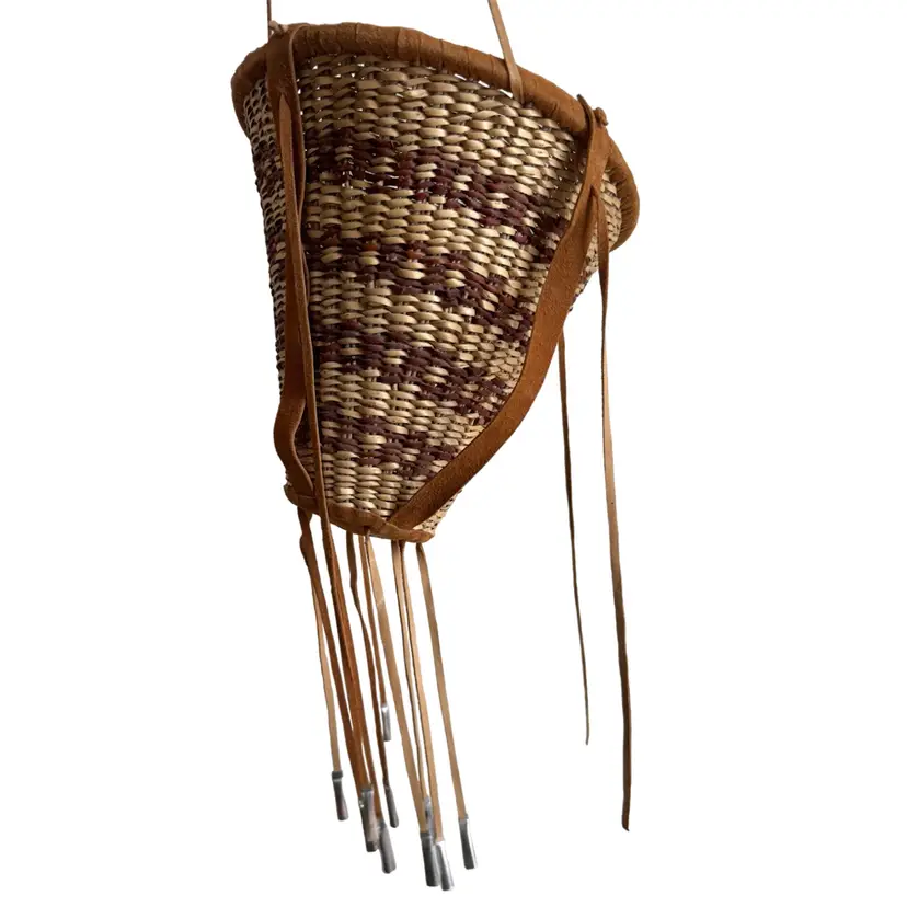 Apache Burden Basket 10”Wide X 10” Tall With Overall Length With Cones 22”