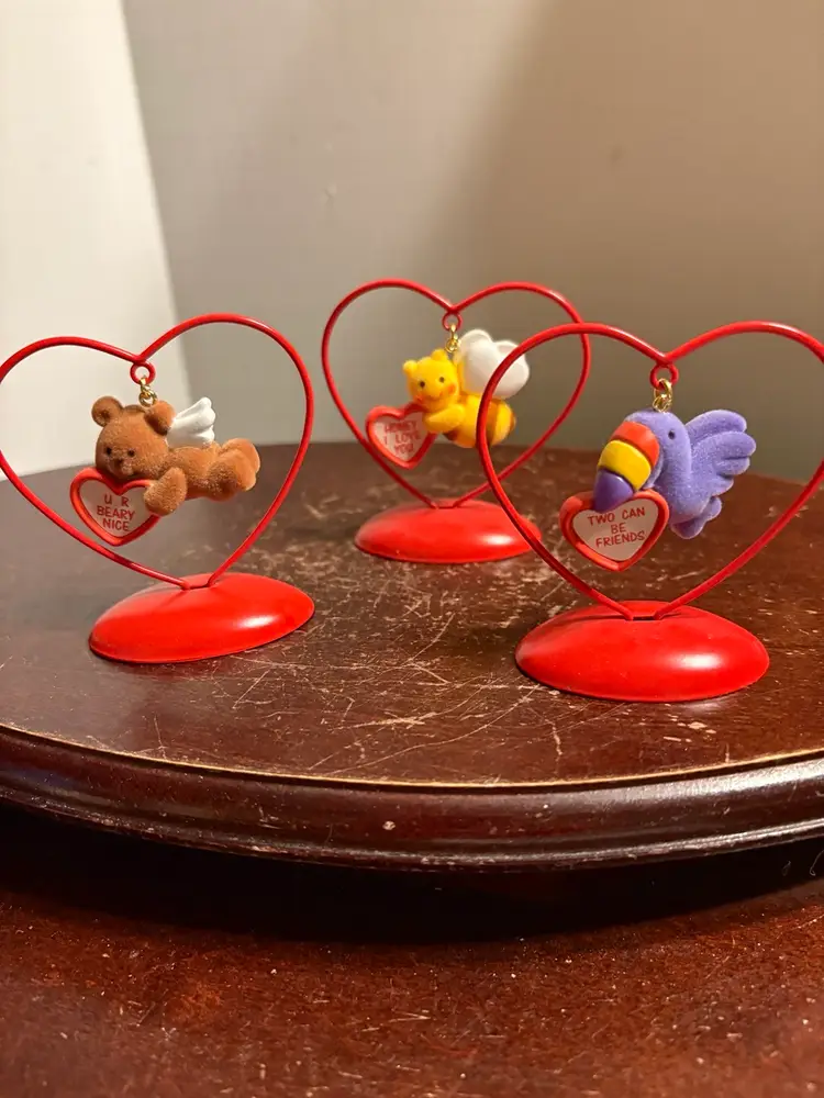 Set Of 3 Avon Love Notes Ornament Set