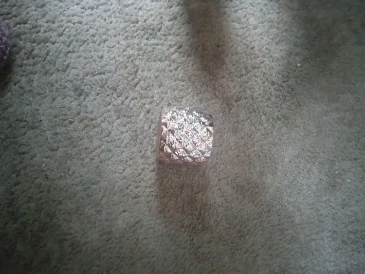 #02 Gold tone tea light holder  With DESIGNS