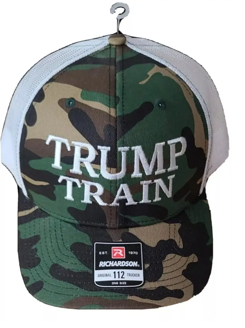 Trucker Trump Train Snap Back Hat A Richardson Original 112, Camo Meshback. Lot Of 10