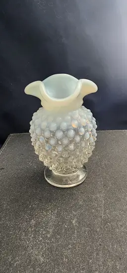 Vintage Opalescent Hobnail Mini Vase